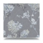 Floral Wall Decoration 10m x 0.53m Gray Color, Model 449280