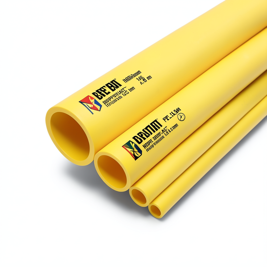 مواسير HDPE PE 80 ضغط 12.5 بار قطر 160 مم سمك 14.6 مم لون أصفر | نيبروبلاست