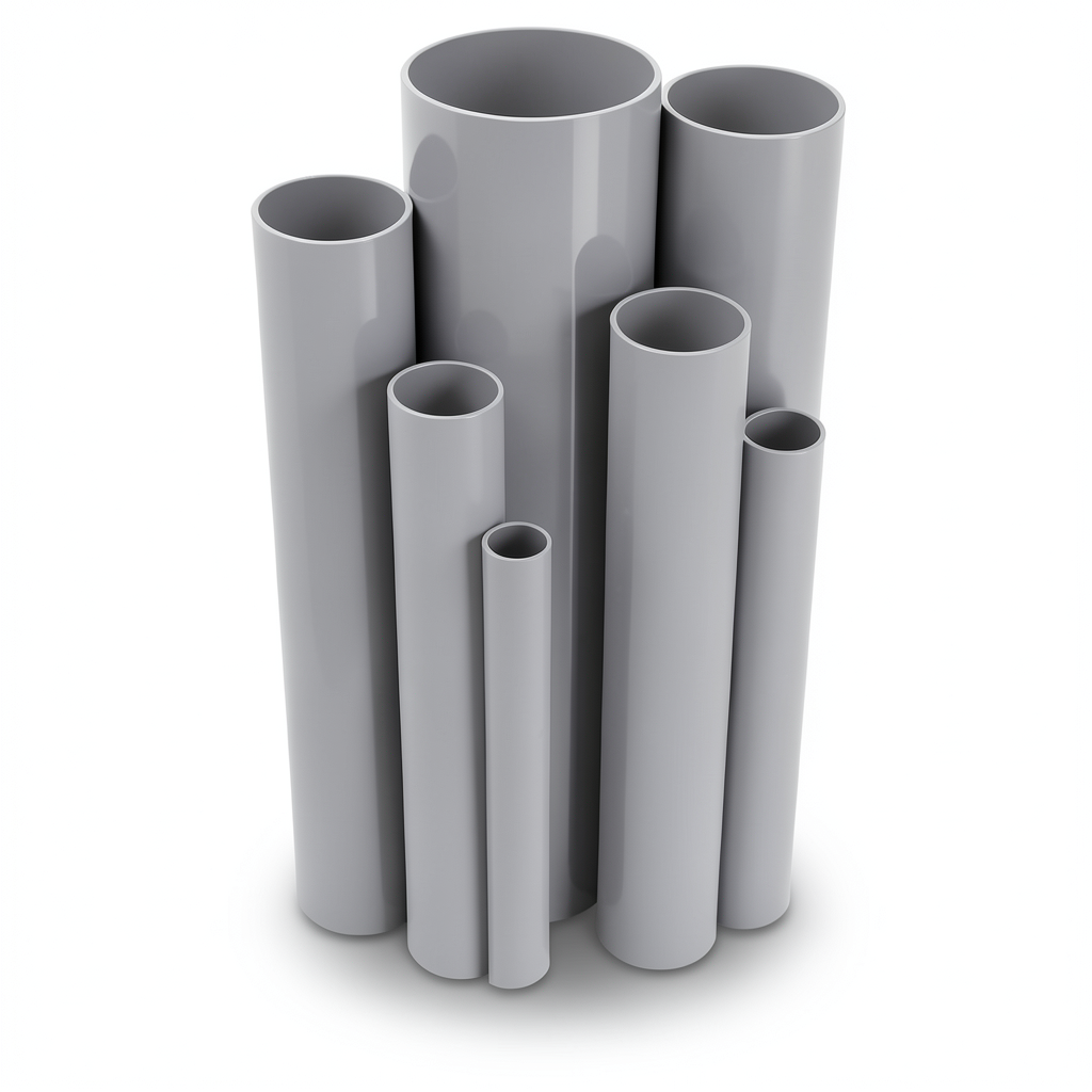 UPVC Pipes Outside Diameter 125 mm Thickness 2.5 mm Gray