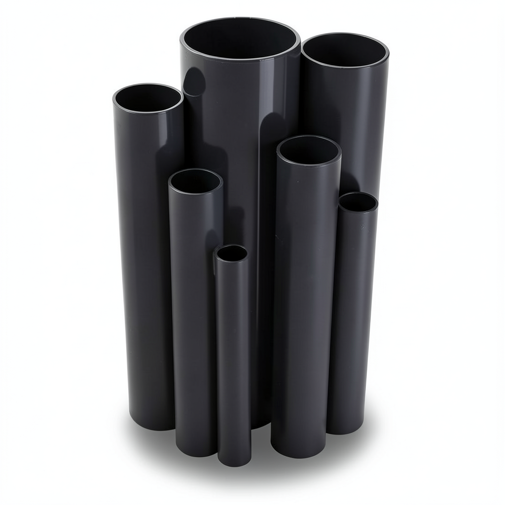 مواسير UPVC قطر خارجي 125 مم سمك 2.5 مم لون أسود