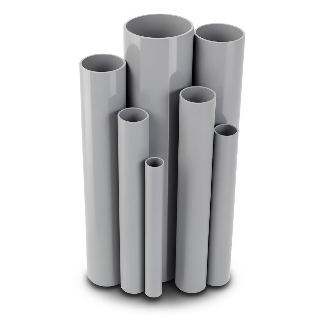 مواسير UPVC قطر خارجي 160 مم سمك 3.2 مم لون رمادي