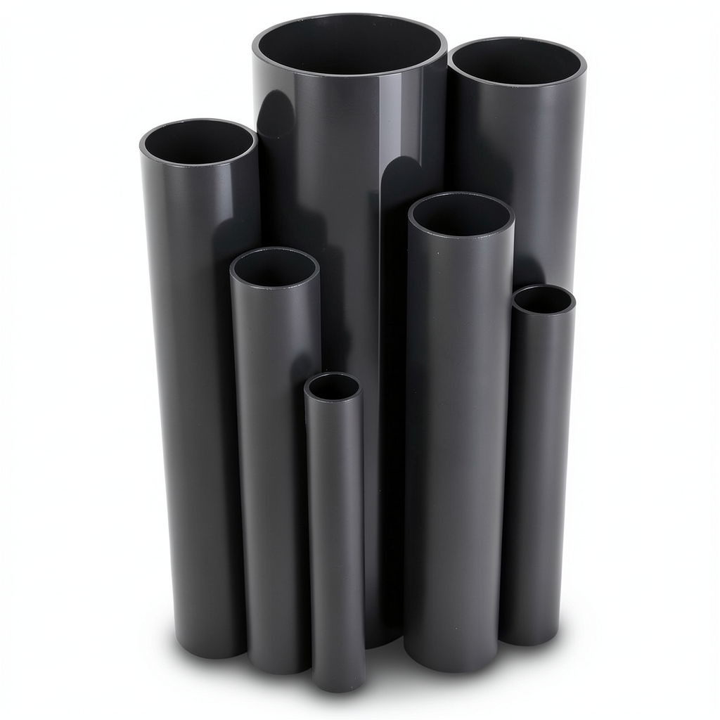UPVC Pipes Outside Diameter 160 mm Thickness 3.2 mm Black