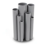 مواسير UPVC قطر خارجي 200 مم سمك 4.9 مم لون رمادي