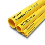 HDPE Pipes PE 80 Pressure 12.5 Bar Diameter 250 mm Thickness 22.7 mm Yellow | NEPROPLAST
