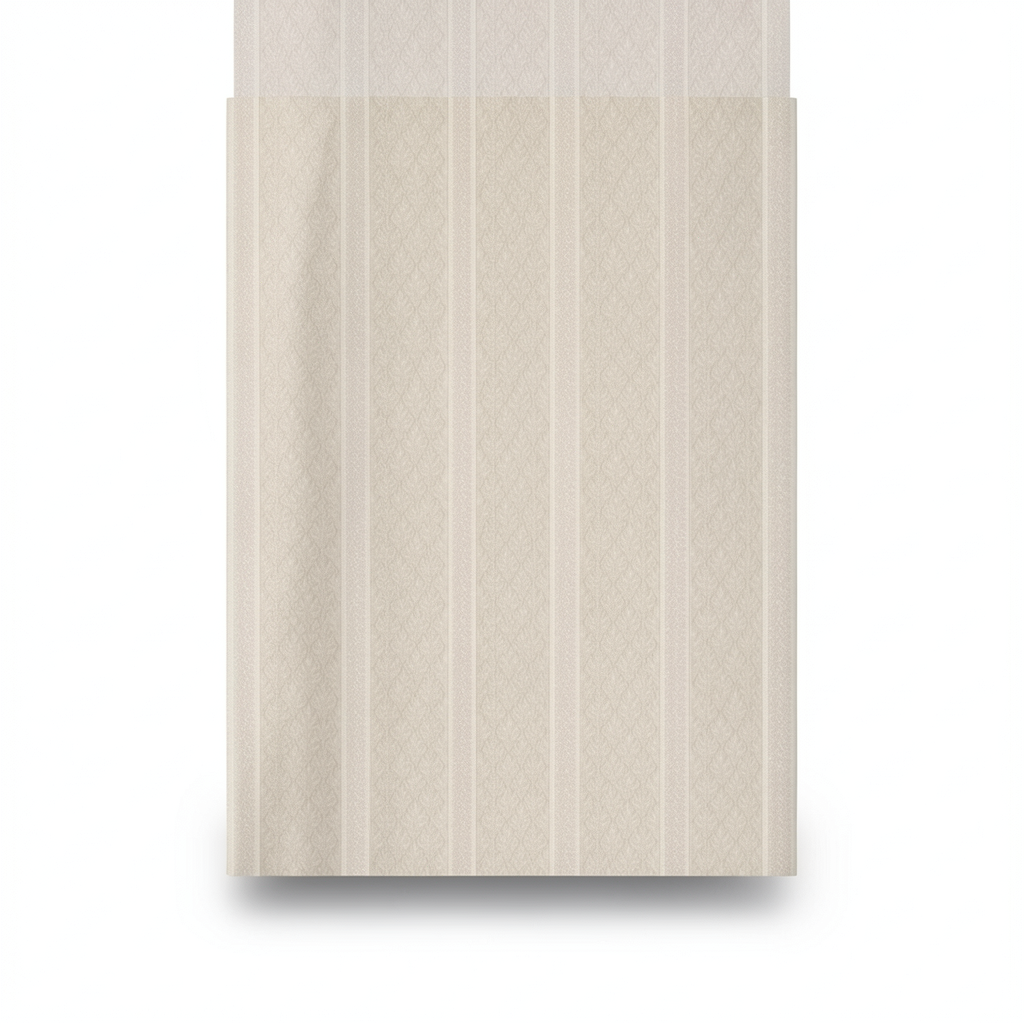 Italian Wallpaper Striped Design 10m x 0.73m, Beige, Model 3937