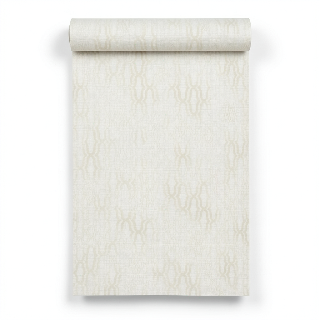 German Patterned Wall Covering 10m x 0.53m Light Beige, Model 1025901