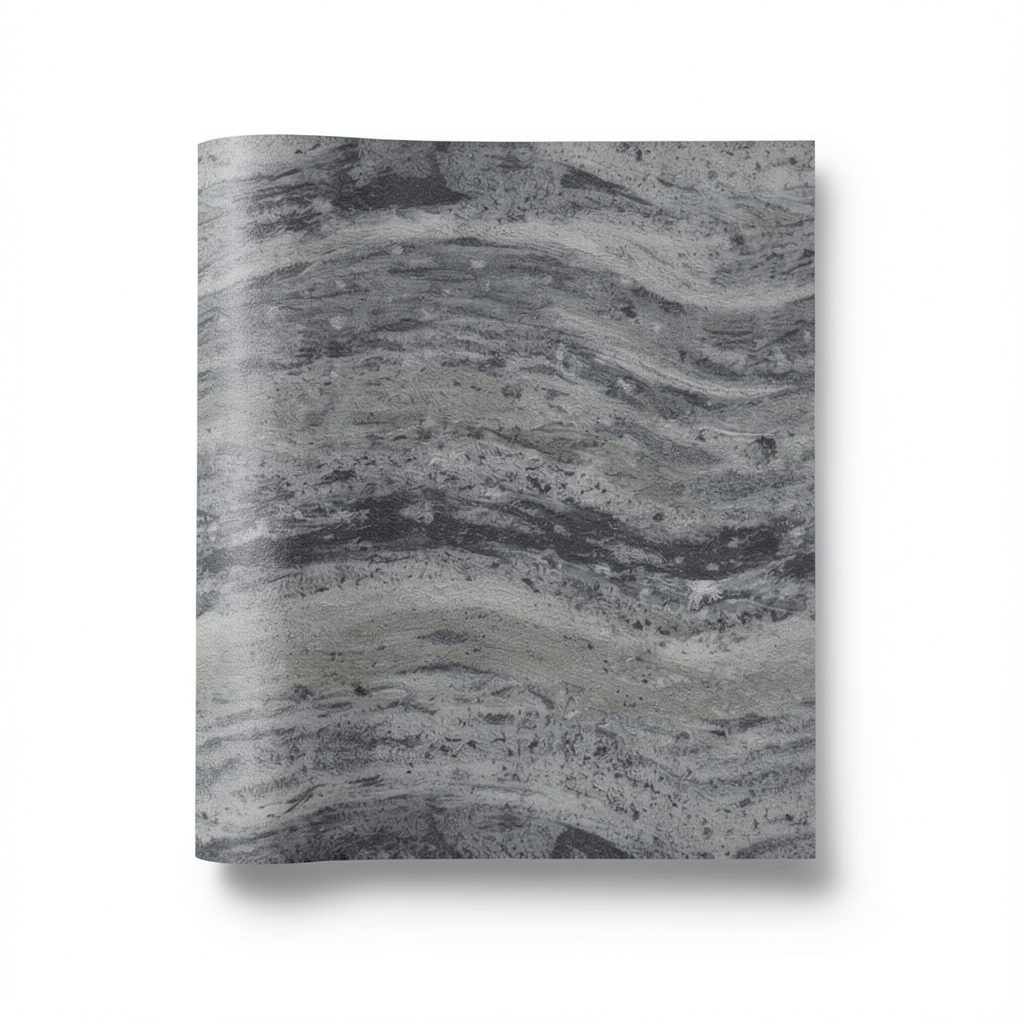 Wavy Wallpaper 10m x 1.06m Dark Gray, Model 83699