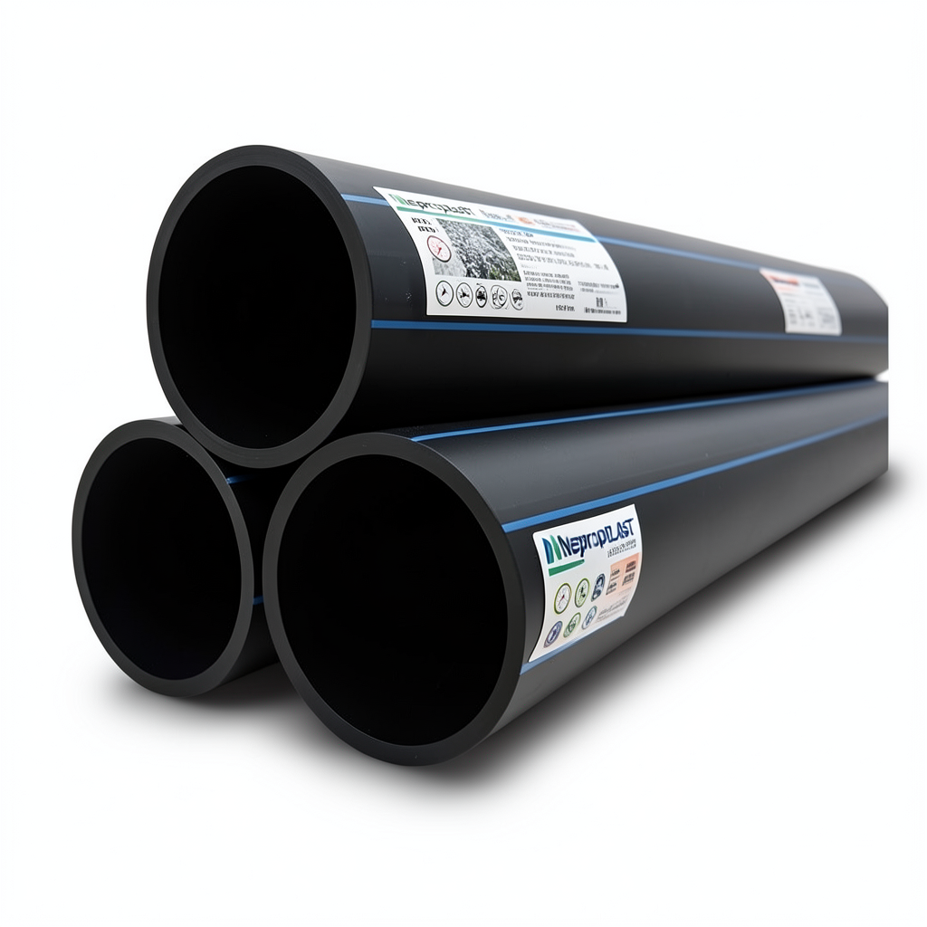 Neproplast HDPE Pipes PE 80 Pressure 12.5 Bar Outside Diameter 400 mm Thickness 36.3 mm Black | NEPROPLAST