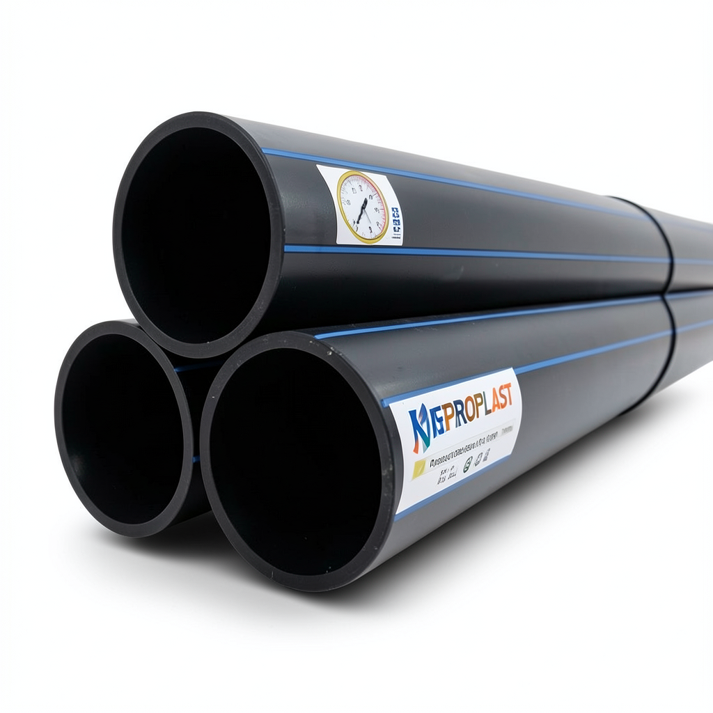 أنابيب HDPE PE 80 ضغط 12.5 بار قطر خارجي 450 مم سمك 40.9 مم لون أسود | نيبروبلاست