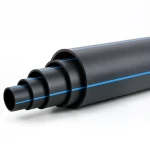 HDPE Pipe  PN 10 Bar [PE 100] Outside Diameter 560 mm  SDR 17  Color Black with Blue Stripes | Almona Company