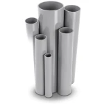 مواسير UPVC قطر خارجي 50 مم سمك 1.8 مم لون رمادي