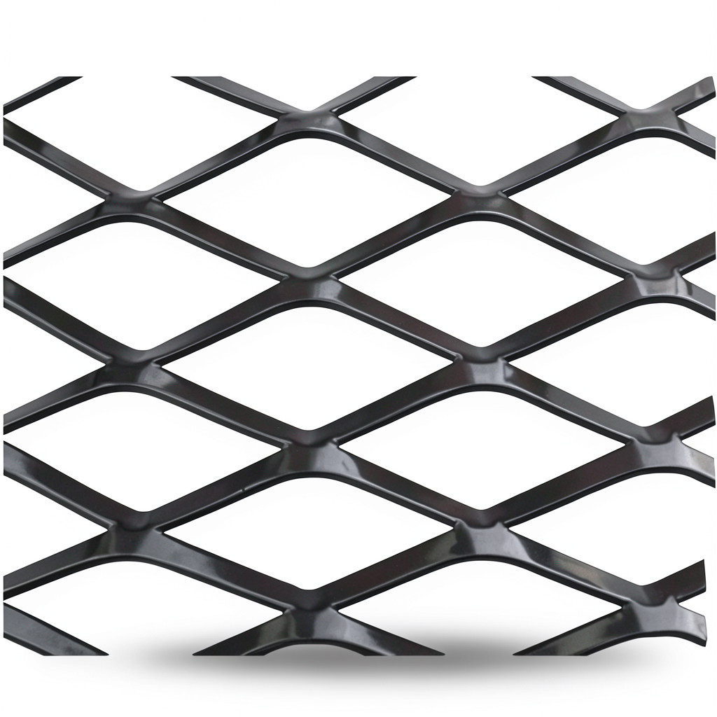 Hot Rolled Black Steel Expanded Metal Mesh Thickness 2.3 mm Width 1.22 M Length 6 M
