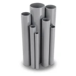 مواسير UPVC قطر خارجي 75 مم سمك 1.8 مم لون رمادي