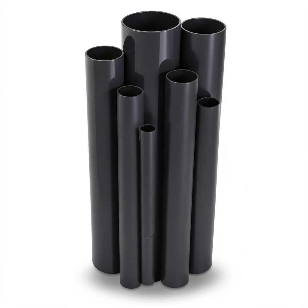 مواسير UPVC قطر خارجي 75 مم سمك 1.8 مم لون أسود