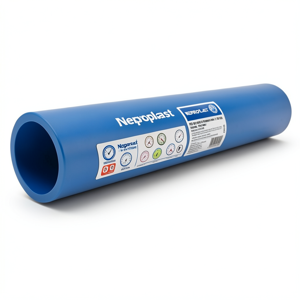 مواسير HDPE نيبروبلاست PE 80 ضغط 12.5 بار قطر خارجي 140 مم سمك 12.7 مم لون أزرق | نيبروبلاست