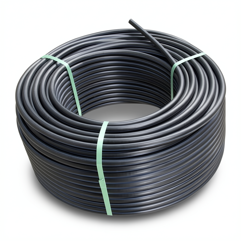 لفة أنابيب HDPE ضغط 12.5 بار PE 80 قطر خارجي 63 مم SDR 11 لون أسود