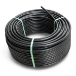 لفة أنابيب HDPE ضغط 12.5 بار PE 80، قطر خارجي 75 مم، SDR 11، أسود