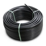 لفة أنابيب HDPE ضغط 12.5 بار PE 80، قطر خارجي 75 مم، SDR 11، أسود