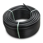 لفة أنابيب HDPE ضغط 12.5 بار PE 80 قطر خارجي 110 مم SDR 11 لون أسود