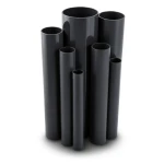 مواسير UPVC قطر خارجي 125 مم سمك 2.5 مم لون أسود