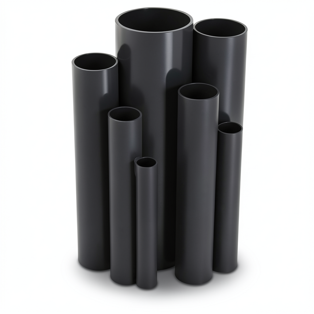 مواسير UPVC قطر خارجي 160 مم سمك 3.2 مم لون أسود
