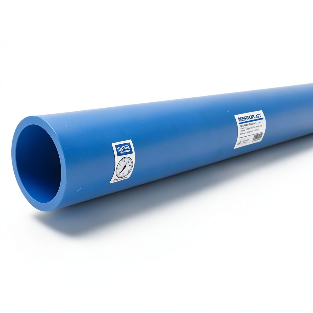 Neproplast HDPE Pipes PE 80 Pressure 12.5 Bar Outside Diameter 225 mm Thickness 20.5 mm Blue | NEPROPLAST