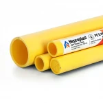 مواسير HDPE نيبروبلاست PE 80 ضغط 6 بار قطر خارجي 160 مم سمك 7.3 مم لون أصفر 