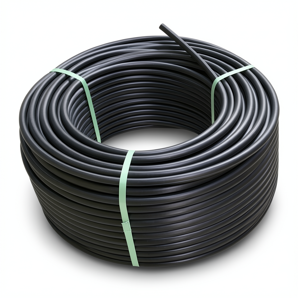 لفة أنابيب HDPE ضغط 16 بار PE 80 قطر خارجي 20 مم SDR 9 لون اسود