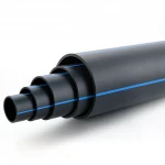 مواسير بلاستيك HDPE ضغط  20 بار [PE 100] قطر خارجي 355 مم  SDR 9  لون اسود مع خط ازرق | مصنع المنى