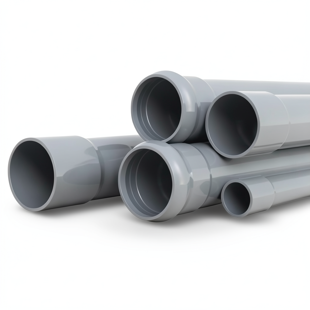 UPVC Pipes Schedule 80 Size 1 inch Thickness 4.6 mm Gray