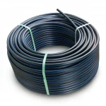 لفة أنابيب بلاستيك HDPE ضغط  16 بار [PE 100] قطر خارجي 40 مم  SDR 11  لون اسود مع خط ازرق | مصنع المنى