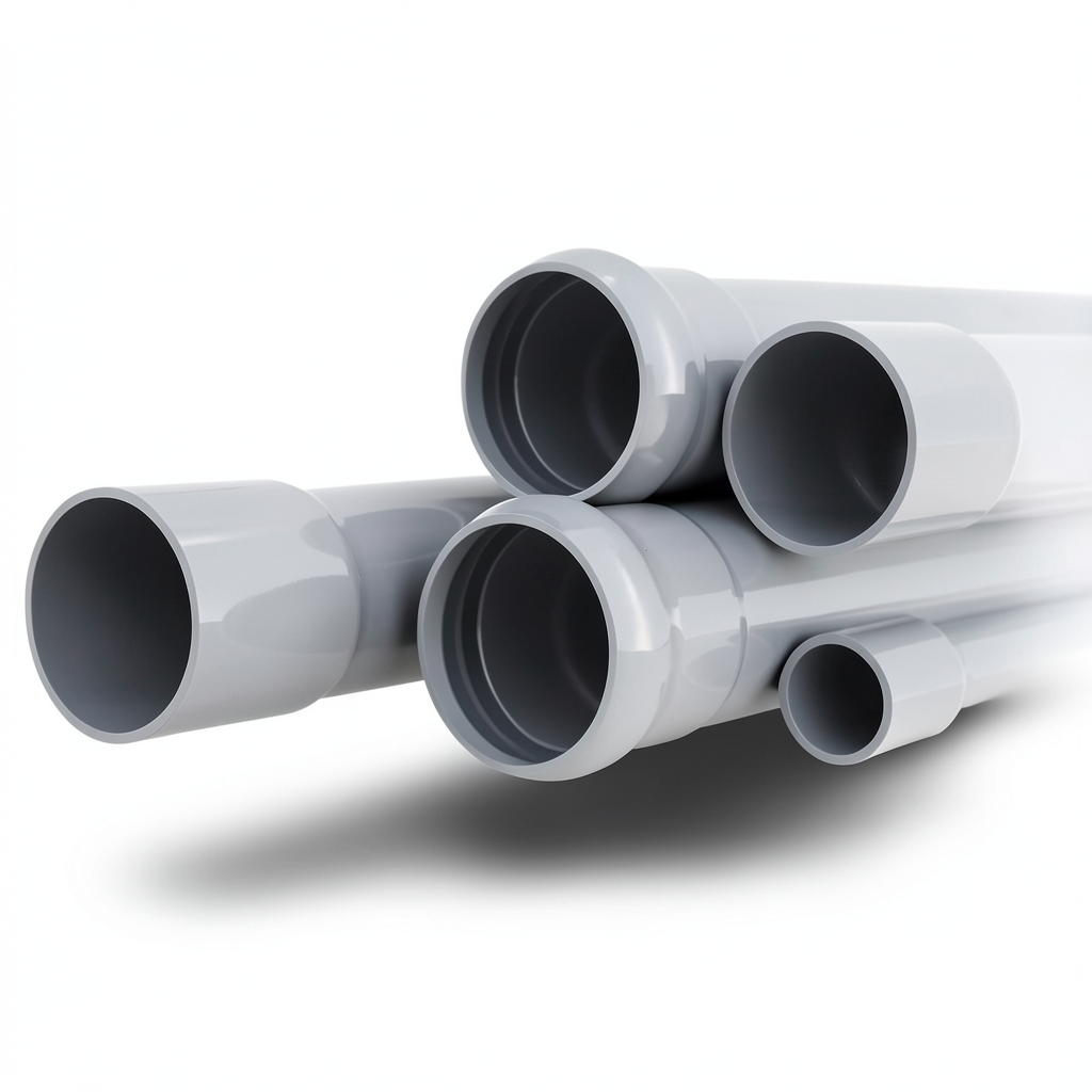 مواسير UPVC جدول 80 مقاس 4 إنش سمك 8.6 مم لون رمادي