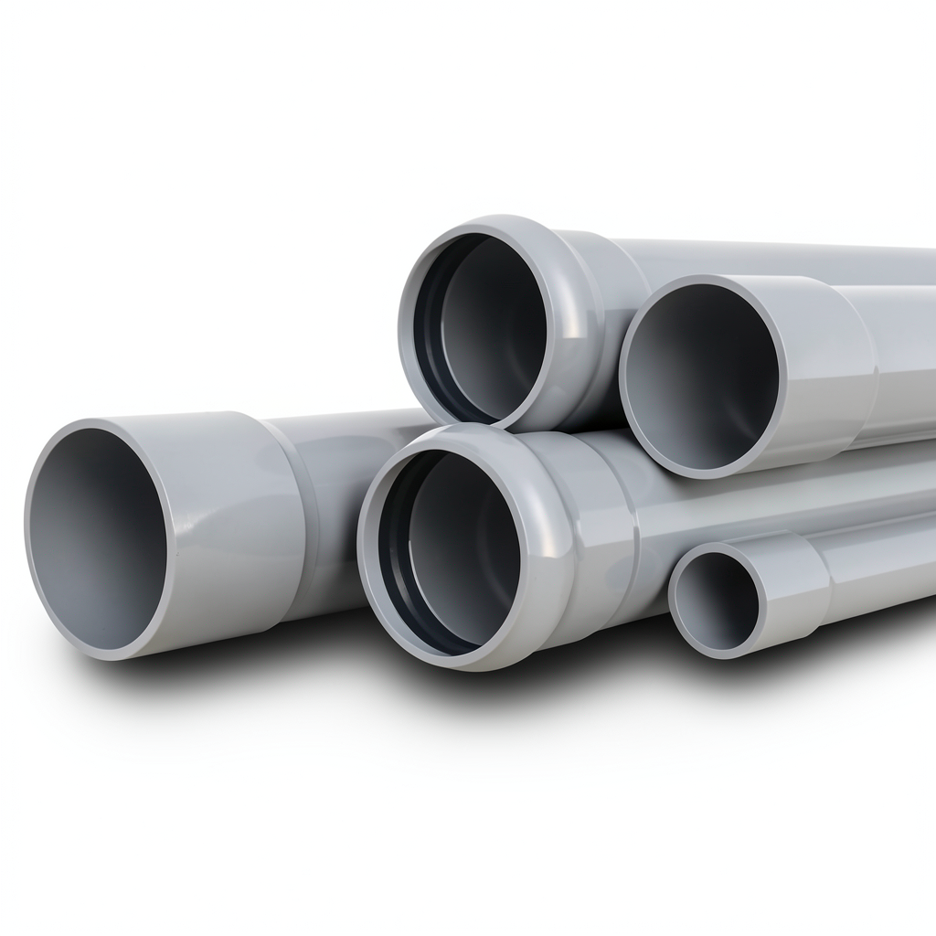 أنابيب UPVC مقاس ¾ إنش سمك 3.9 مم لون رمادي
