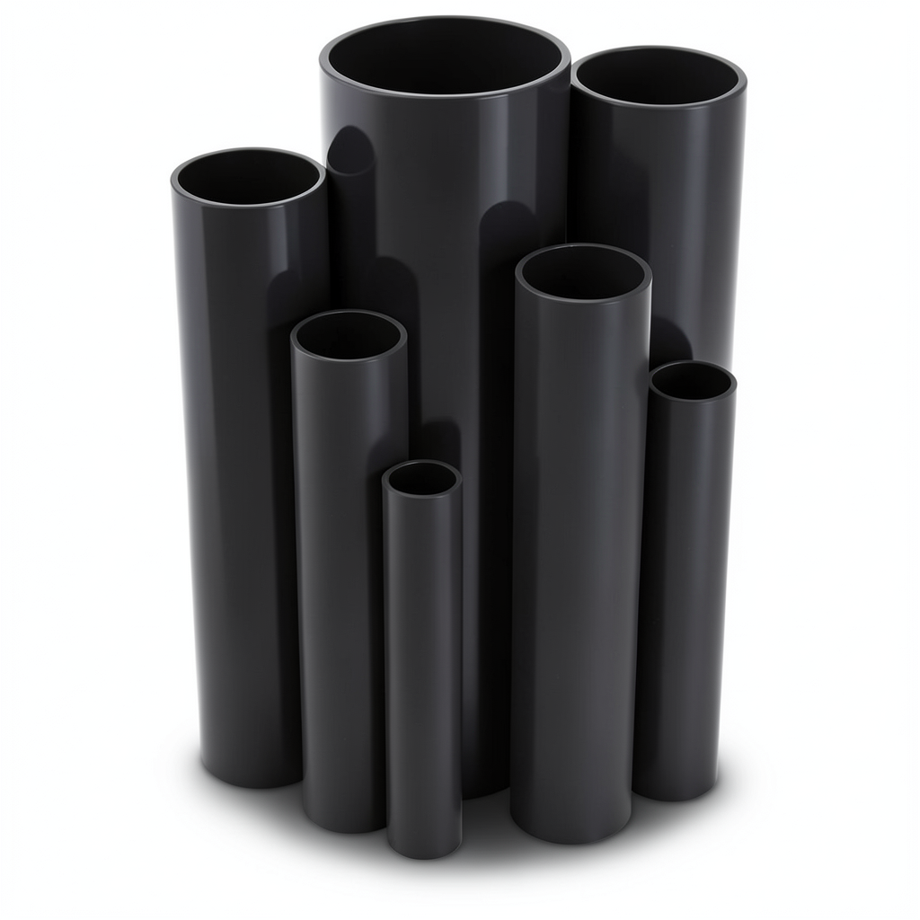 UPVC Pipes Outside Diameter 160 mm Thickness 4.1 mm Black