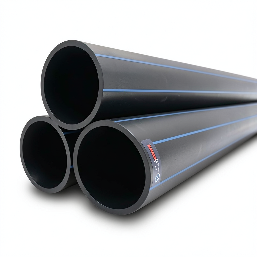 أنابيب HDPE نيبروبلاست PE 80 ضغط 12.5 بار قطر خارجي 280 مم سمك 25.4 مم أسود | نيبروبلاست
