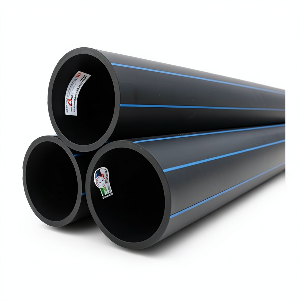 أنابيب HDPE نيبروبلاست PE 80 ضغط 12.5 بار قطر خارجي 400 مم سمك 36.3 مم لون أسود | نيبروبلاست