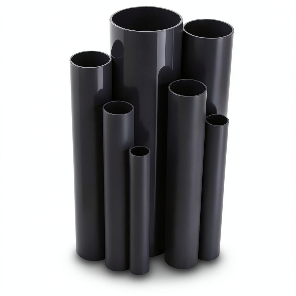 مواسير UPVC قطر خارجي 160 مم سمك 3.3 مم لون أسود