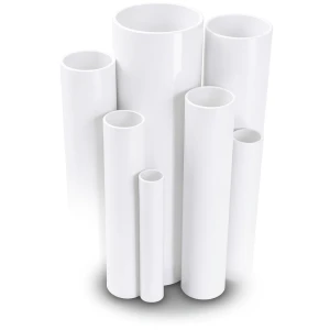 مواسير UPVC ضغط اسمي 12 بار قطر خارجي 33.4 مم سمك 1.8 مم لون أبيض
