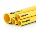 مواسير HDPE نيبروبلاست PE 80 ضغط 6 بار قطر خارجي 250 مم سمك 11.4 مم لون أصفر 