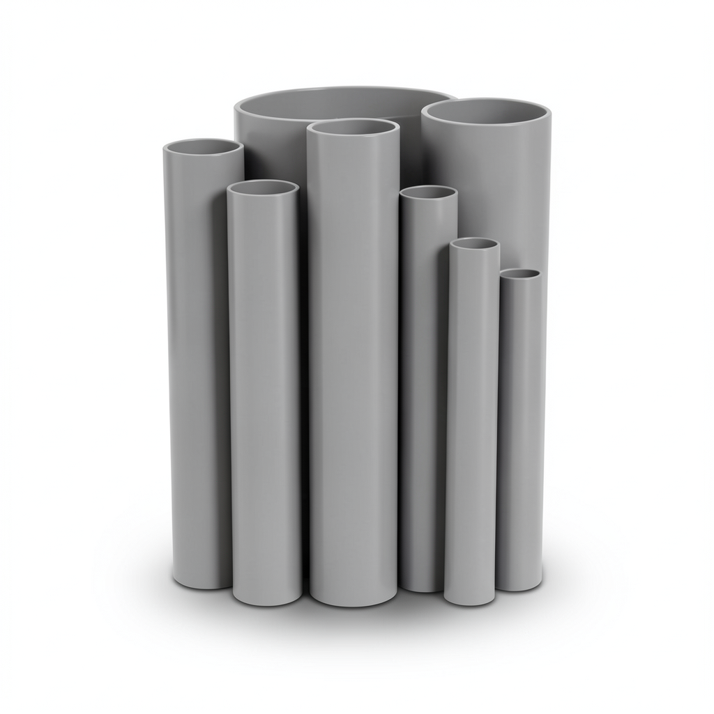 UPVC Pipes 1 Inch Nominal Pressure 12 Bar Outside Diameter 33.4 mm Thickness 1.8 mm Gray