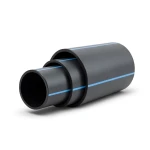 أنابيب بلاستيك HDPE ضغط 3.2 بار PE 80 قطر خارجي 630 مم SDR 41 أسود مع خطوط زرقاء