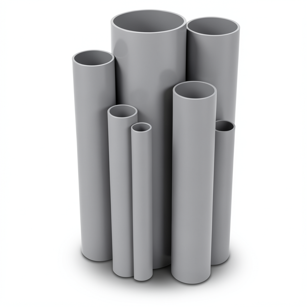 UPVC Pipes Nominal Pressure 12 Bar Outside Diameter 33.7 mm Thickness 2.0 mm Gray