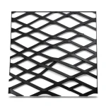 Hot Rolled Steel Expanded Metal Mesh 2.8 mm Thick 1.22x2 m Black