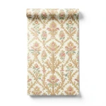 Italian Patterned Wallpaper 10m x 1.06m Creamy Color, Model 83690