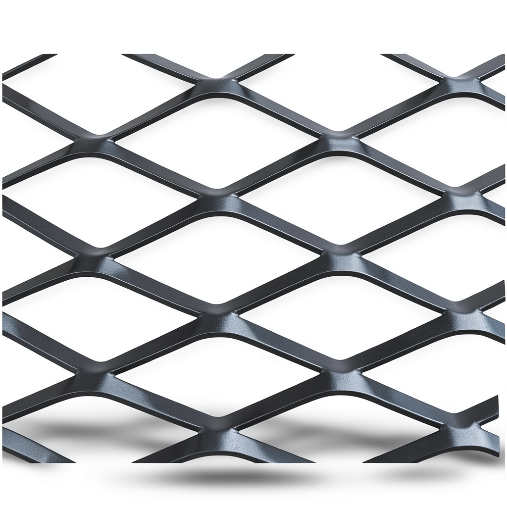 Hot Rolled (Black) Steel Expanded Metal Mesh Thickness 4.8 mm Width 1.22 M Length 3 M