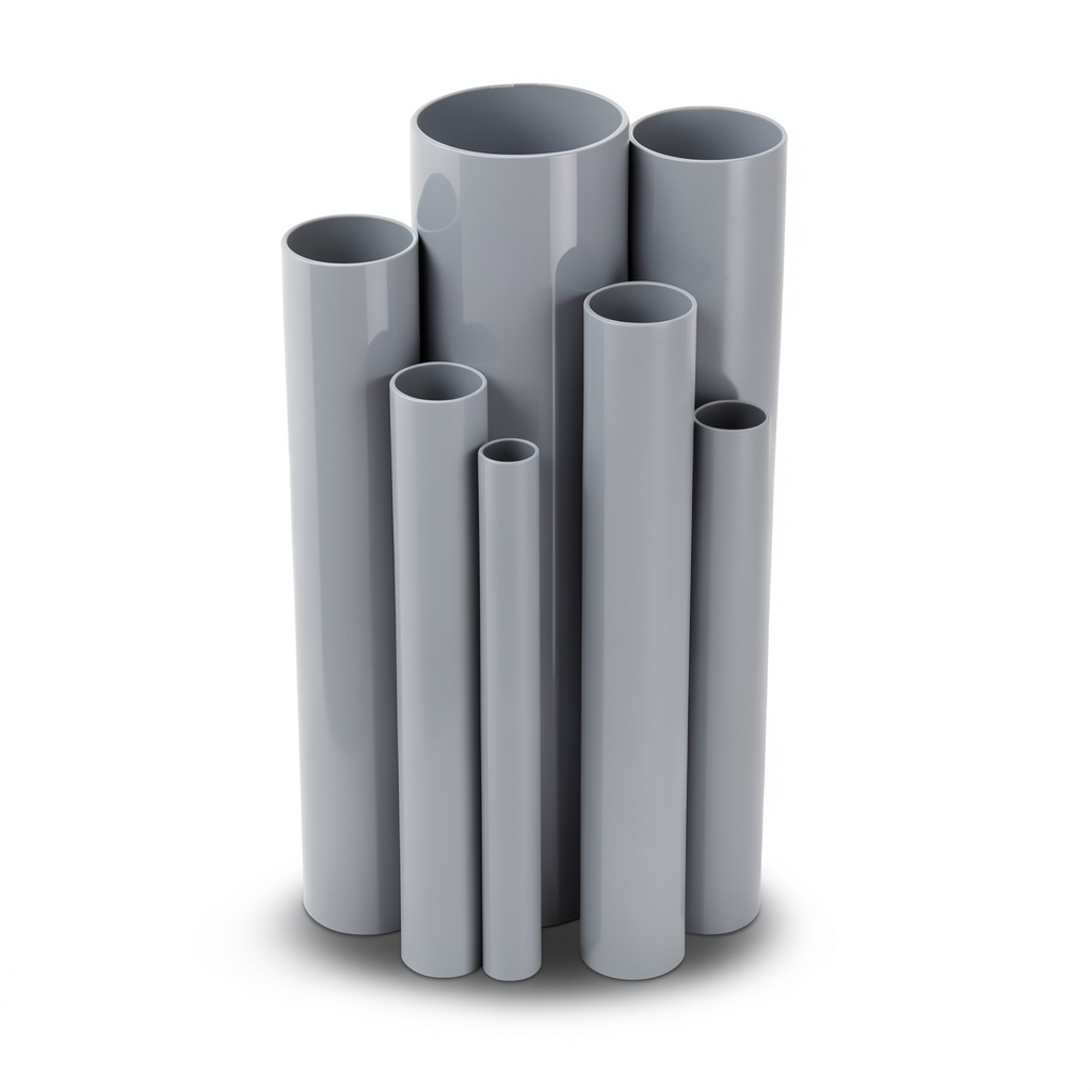 مواسير UPVC قطر خارجي 110 مم سمك 3.2 مم لون رمادي