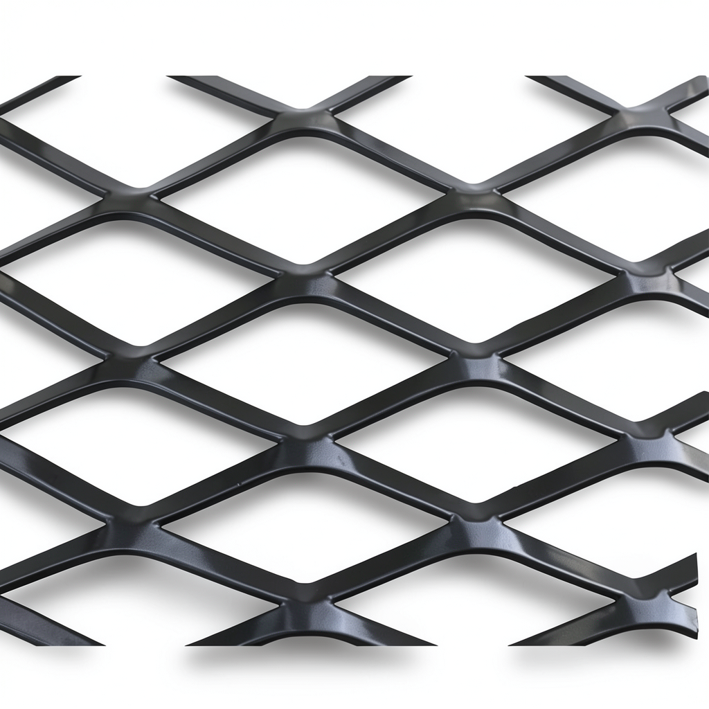 Hot Rolled Black Steel Expanded Metal Mesh Thickness 3.8 mm Width 1.22 m Length 1 m