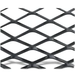 Hot Rolled Steel Expanded Metal Mesh Thickness 5.8 mm Width 1.22 m Length 1 m, Black