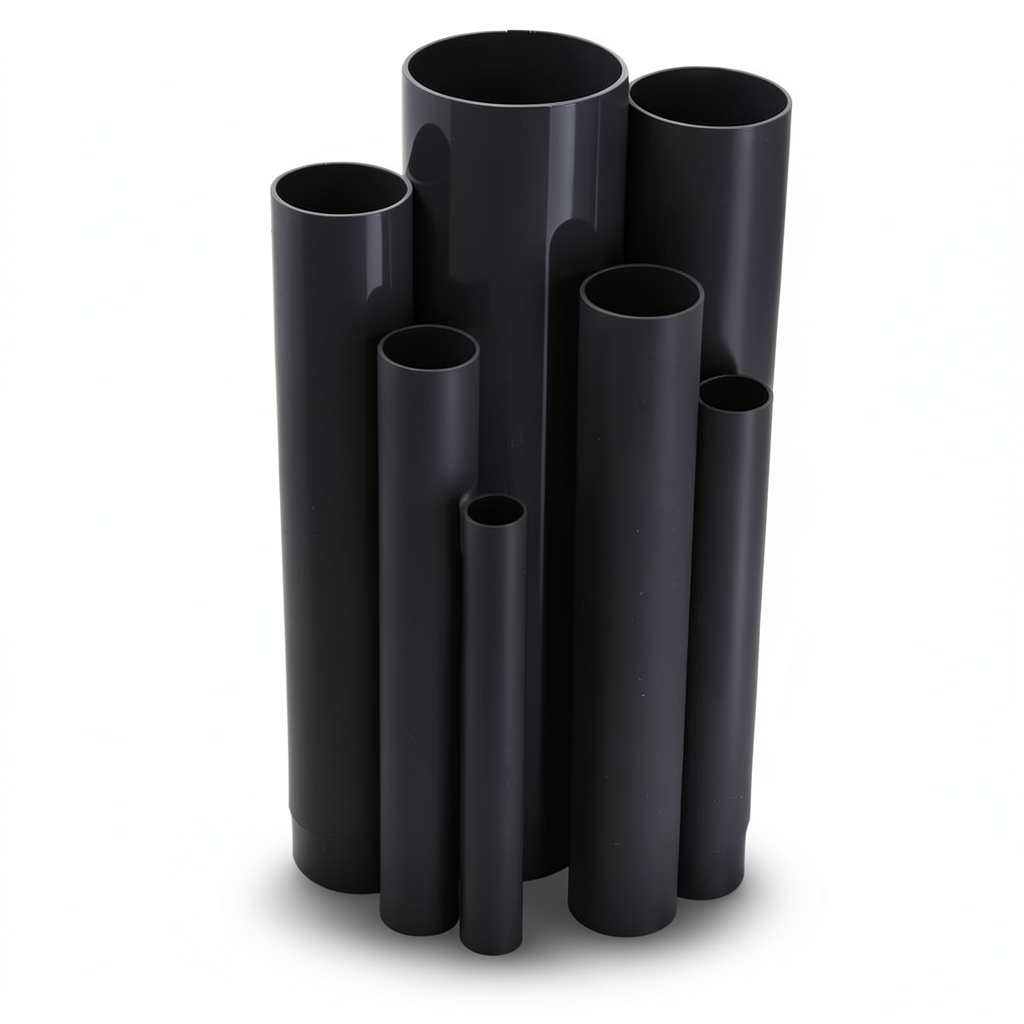 مواسير UPVC قطر خارجي 160 مم سمك 4.1 مم لون أسود