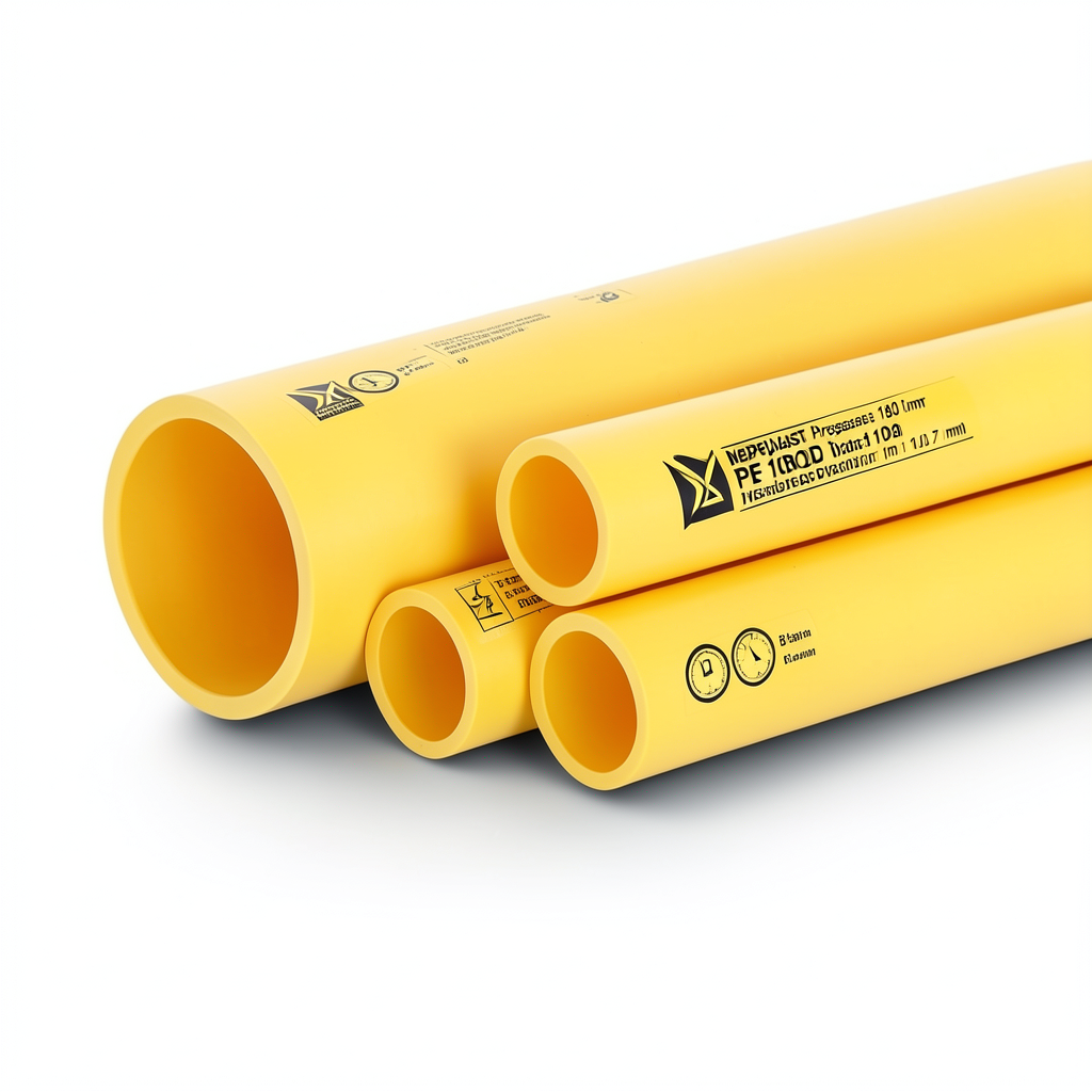 Neproplast HDPE Pipes PE 100 Pressure 10 Bar Outside Diameter 180 mm Thickness 10.7 mm Yellow | NEPROPLAST